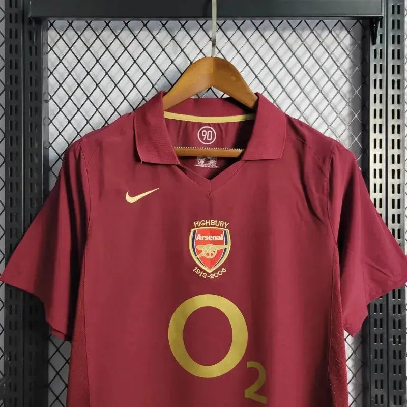 "Camisa Arsenal Retrô 2005/06 - Torcedor Masculina Vermelha - Netmantos"