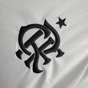 "Camisa Flamengo Away 24/25 - Torcedor Feminina Branca + Todos Patrocínios - Netmantos"