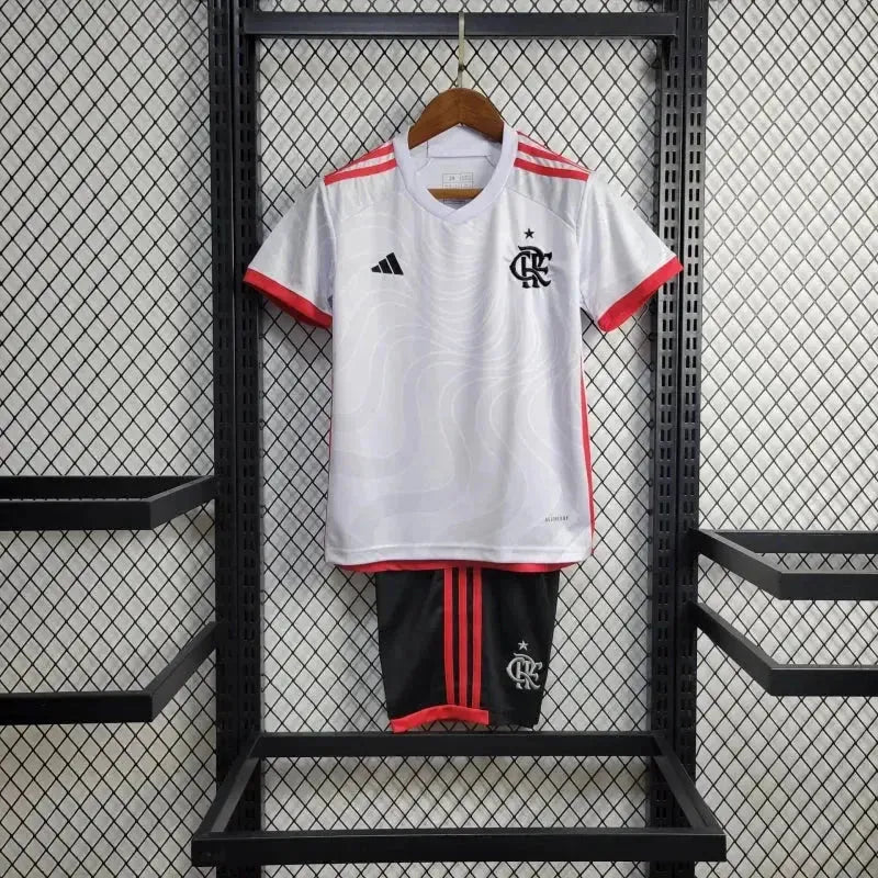 "Camisa Flamengo Away 24/25 - Torcedor Infantil Branca - Netmantos"