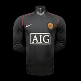 "Camisa Manchester United Away Retrô 2007/08 - Torcedor Masculina Preta Manga Longa - Netmantos"