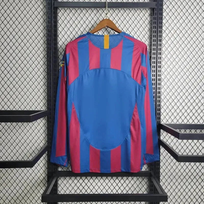 "Camisa Barcelona Home Retrô 2005/06 - Torcedor Masculina Manga Longa - Netmantos"