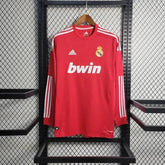 "Camisa Real Madrid Away Retrô 2011/12 - Torcedor Masculina Vermelha Manga Longa - Netmantos"