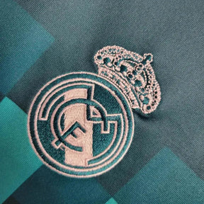 "Camisa Real Madrid Retrô 2017/18 - Torcedor Masculina Azul Manga Longa - Netmantos"