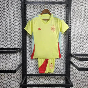 "Camisa Espanha Away 24/25 - Torcedor Infantil Amarela - Netmantos"