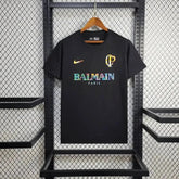 "Camisa Timão BALMAIN 24/25 - Torcedor Masculina Refletiva Preta - Netmantos"