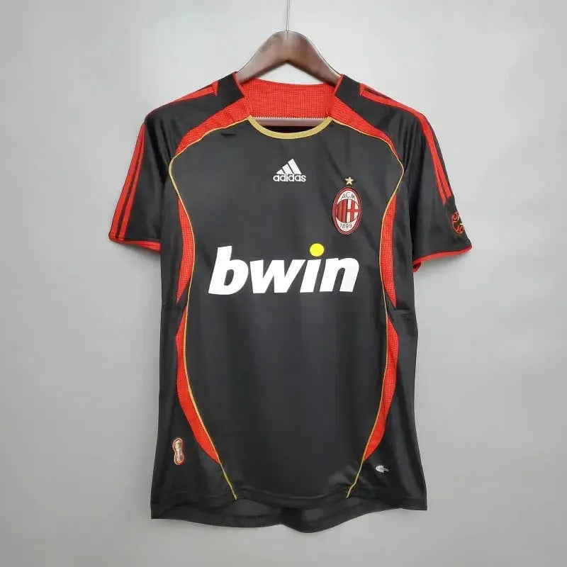 "Camisa AC Milan Third Away Retrô 2006 - Torcedor Masculina Preta - Netmantos"