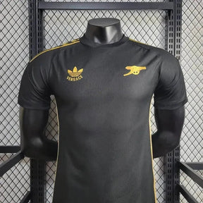"Camisa Arsenal VERSACE 24/25 - Jogador Masculina Preta - Netmantos"