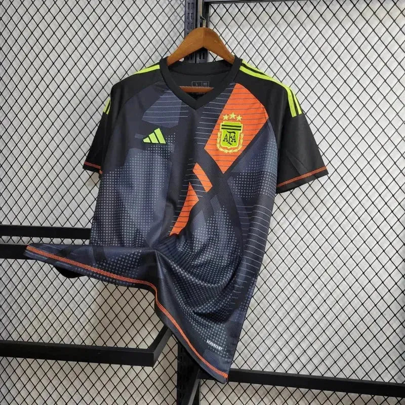 "Camisa Argentina Goleiro 24/25 - Torcedor Masculina Preta - Netmantos"