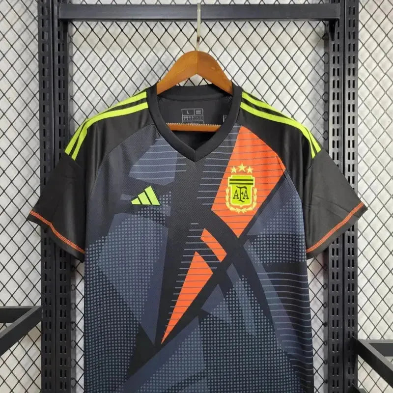"Camisa Argentina Goleiro 24/25 - Torcedor Masculina Preta - Netmantos"