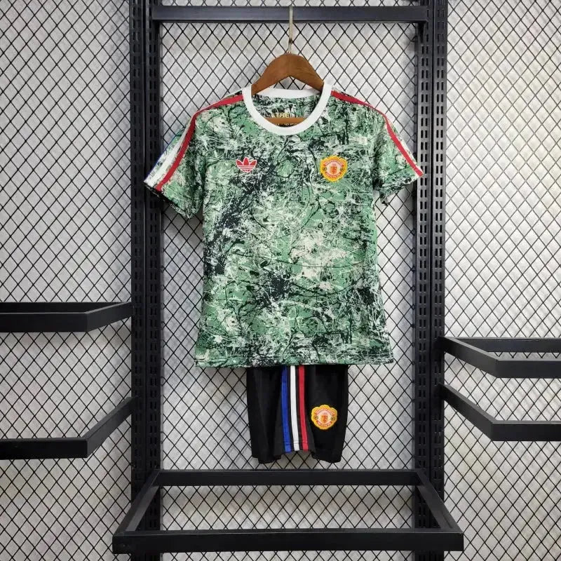 "Camisa Manchester United 24/25 - Torcedor Infantil Verde - Netmantos"