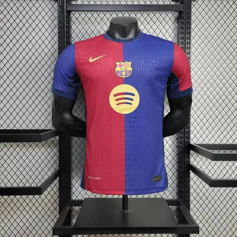 "Camisa Barcelona Home 24/25 - Jogador Masculina Azul e Vermelho - Netmantos"