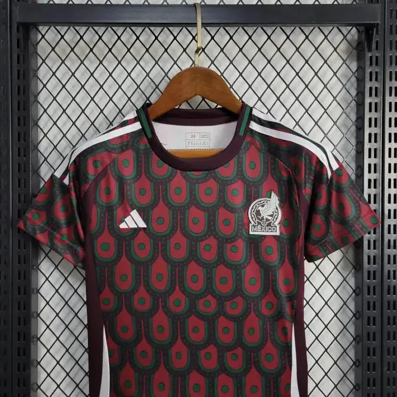 "Camisa México Home 24/25 - Torcedor Infantil Vermelha - Netmantos"