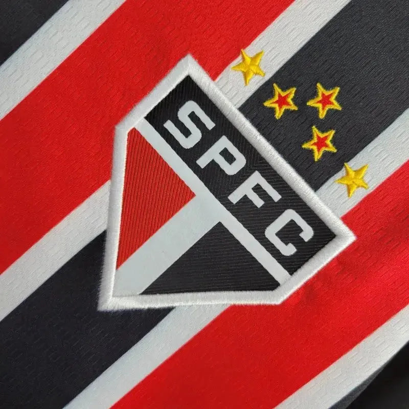 "Camisa São Paulo Away 24/25 - Torcedor Feminina Vermelha e Preta New Balance - Netmantos"
