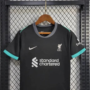 "Camisa Liverpool Away 24/25 - Torcedor Infantil Preta - Netmantos"