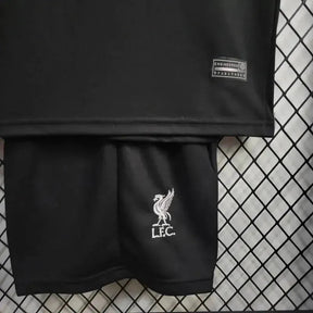 "Camisa Liverpool Away 24/25 - Torcedor Infantil Preta - Netmantos"