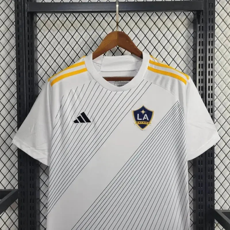 "Camisa LA Galaxy Home 24/25 - Torcedor Masculina Branca e Amarela - Netmantos"