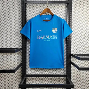 "Camisa Barcelona BALMAIN 24/25 - Torcedor Masculina Refletiva Azul - Netmantos"