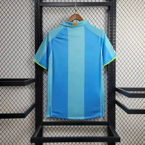 "Camisa Barcelona Retrô Away 07/08 - Torcedor Masculina Azul - Netmantos"