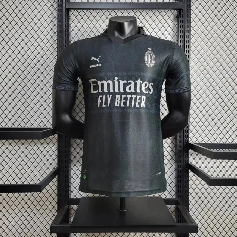 "Camisa AC Milan Co Branded 24/25 - Jogador Masculina Preta - Netmantos"