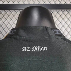 "Camisa AC Milan Co Branded 24/25 - Jogador Masculina Preta - Netmantos"