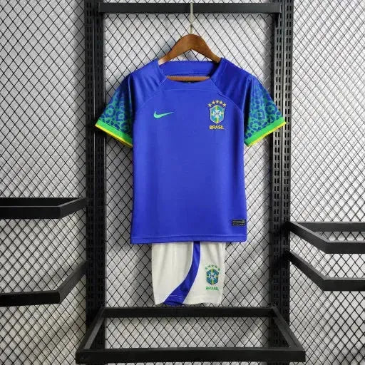 "Camisa Brasil Away 22/23 - Torcedor Infantil Azul - Netmantos"