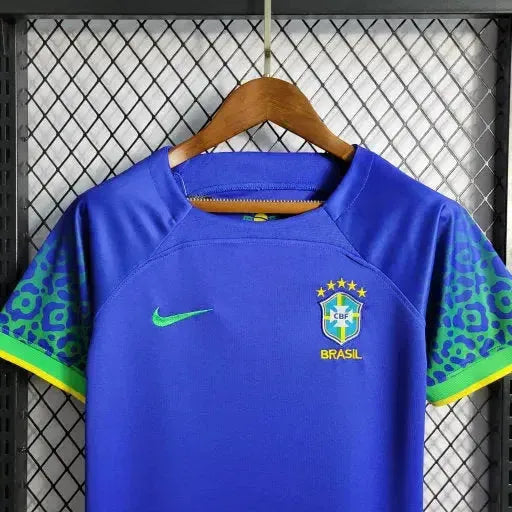 "Camisa Brasil Away 22/23 - Torcedor Infantil Azul - Netmantos"
