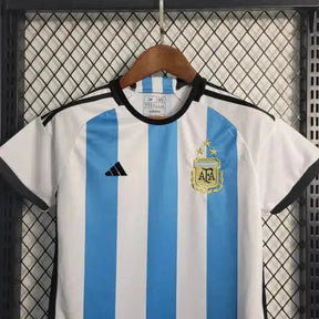 "Camisa Argentina Home III 22/23 - Torcedor Infantil Azul e Branca - Netmantos"