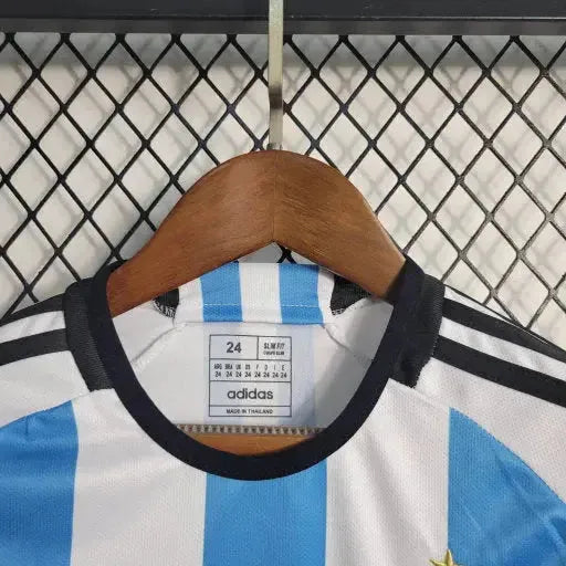 "Camisa Argentina Home III 22/23 - Torcedor Infantil Azul e Branca - Netmantos"
