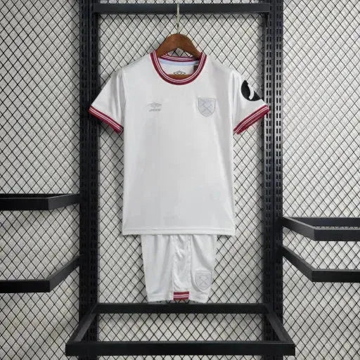 "Camisa West Ham Away 23/24 - Torcedor Infantil Branca - Netmantos"