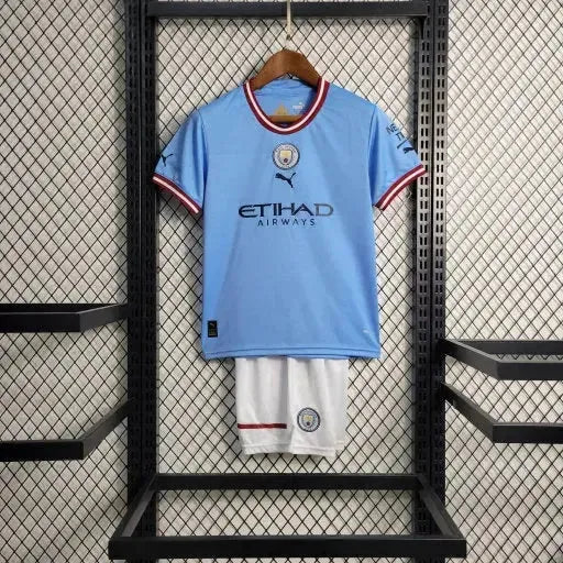 "Camisa Manchester City Home 22/23 - Torcedor Infantil Azul - Netmantos"