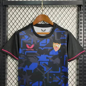 "Camisa Sevilla Away 23/24 - Torcedor Infantil Preta - Netmantos"