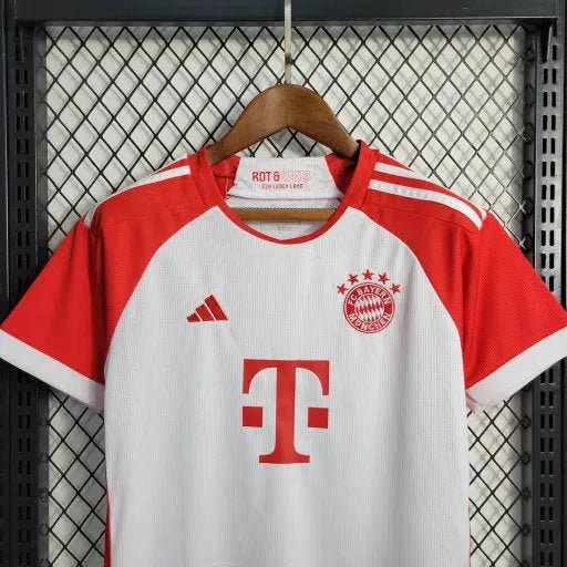 "Camisa Bayern Munchen Home 23/24 - Torcedor Infantil Vermelha e Branca - Netmantos"