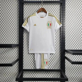 "Camisa Itália Edição Comemorativa 23/24 - Torcedor Infantil Branca e Dourada - Netmantos"