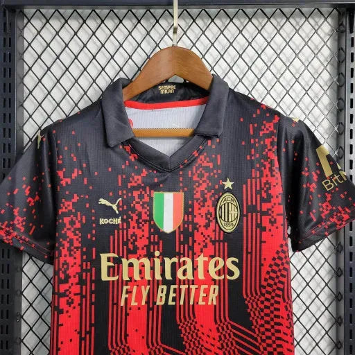 "Camisa AC Milan Away III 23/24 - Torcedor Infantil - Netmantos"