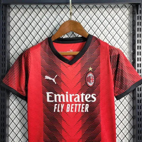 "Camisa AC Milan Home 23/24 - Torcedor Infantil Vermelha - Netmantos"