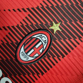 "Camisa AC Milan Home 23/24 - Torcedor Infantil Vermelha - Netmantos"