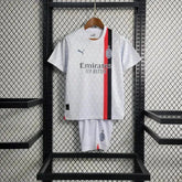 "Camisa AC Milan Away 22/23 - Torcedor Infantil Branca - Netmantos"