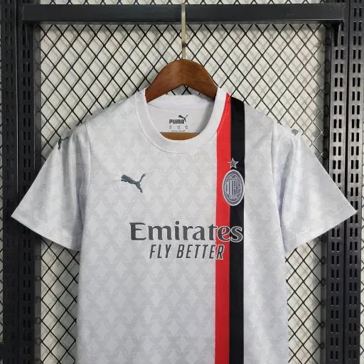 "Camisa AC Milan Away 22/23 - Torcedor Infantil Branca - Netmantos"