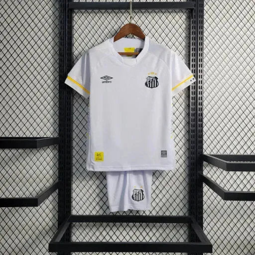 "Camisa Santista Home 23/24 - Torcedor Infantil Branca - Netmantos"
