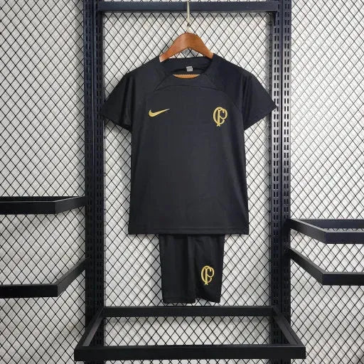 "Camisa Timão Treino 23/24 - Torcedor Infantil Preta - Netmantos"