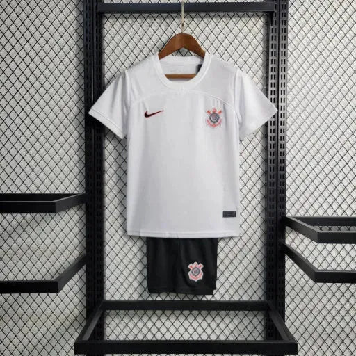 "Camisa Timão Home 23/24 - Torcedor Infantil Branca - Netmantos"