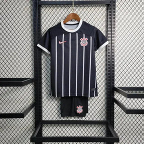 "Camisa Timão Away 23/24 - Torcedor Infantil Preta - Netmantos"
