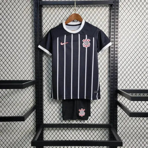 "Camisa Timão Away 23/24 - Torcedor Infantil Preta - Netmantos"