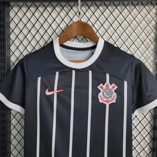 "Camisa Timão Away 23/24 - Torcedor Infantil Preta - Netmantos"