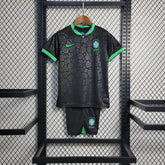 "Camisa Brasil Leopardo 22/23 - Torcedor Infantil Preta e Verde - Netmantos"