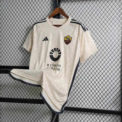 "Camisa Roma Away 23/24 - Torcedor Masculina Bege - Netmantos"
