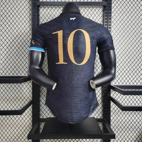 "Camisa Argentina GOAT Messi - Jogador Masculina Preta Comma Football - Netmantos"