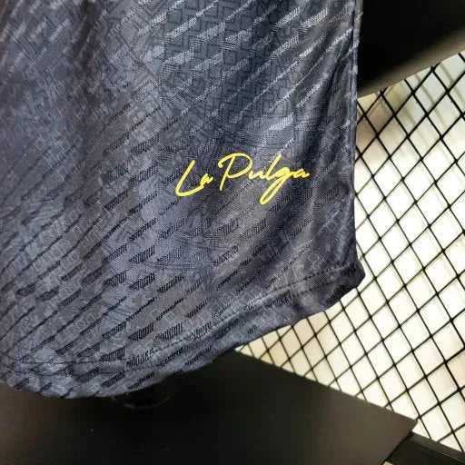 "Camisa Argentina GOAT Messi - Jogador Masculina Preta Comma Football - Netmantos"