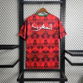 "Camisa Marrocos Home 23/24 - Torcedor Masculina Vermelha - Netmantos"