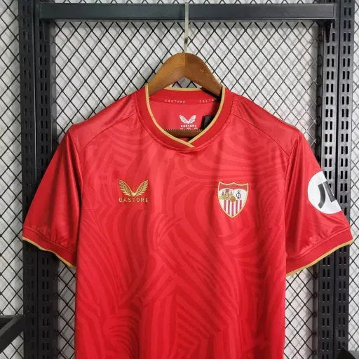 "Camisa Sevilla Away 23/24 - Torcedor Masculina Vermelha - Netmantos"